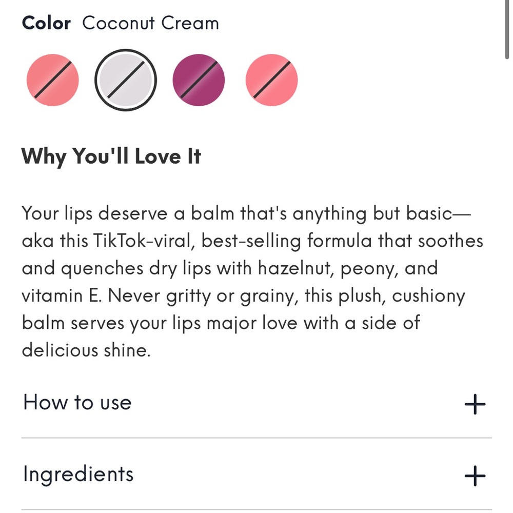 ❗️Polite Society Coconut Cream Glossy Lip Balm - Picture 6 of 9